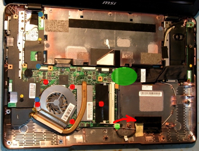 Как разобрать ноутбук MSI X400